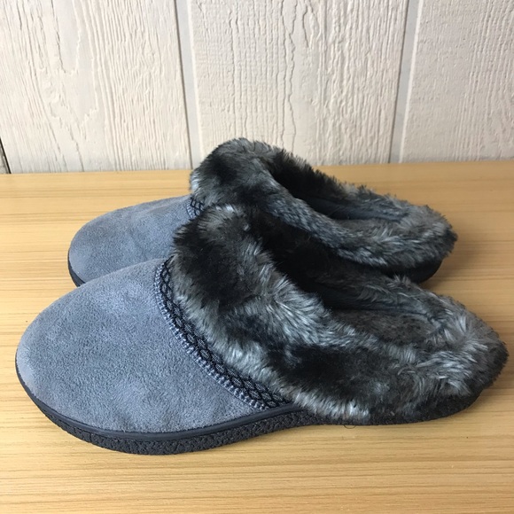 Isotoner Microsuede Addie Hoodback Ash Medium 8.5-9 - Picture 10 of 12